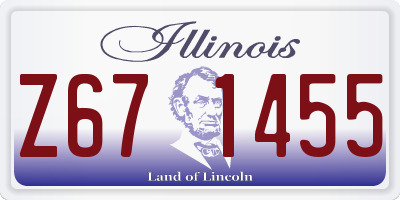 IL license plate Z671455