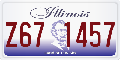 IL license plate Z671457