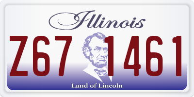 IL license plate Z671461