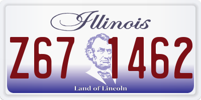 IL license plate Z671462