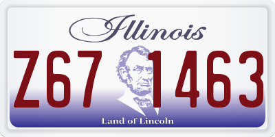 IL license plate Z671463