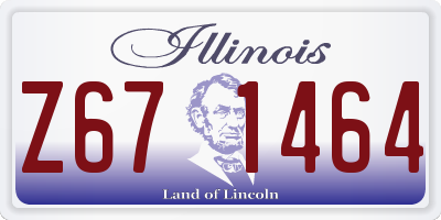 IL license plate Z671464