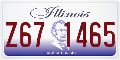 IL license plate Z671465