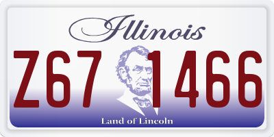 IL license plate Z671466