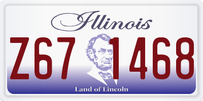 IL license plate Z671468