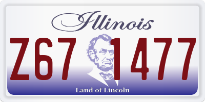 IL license plate Z671477