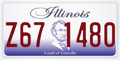 IL license plate Z671480