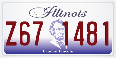 IL license plate Z671481