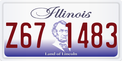 IL license plate Z671483