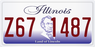 IL license plate Z671487