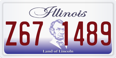 IL license plate Z671489