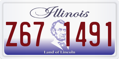 IL license plate Z671491