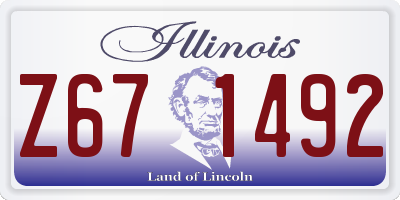 IL license plate Z671492