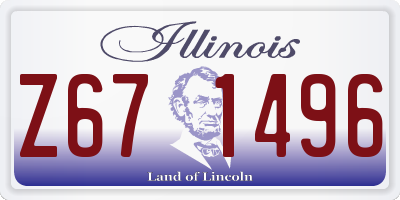 IL license plate Z671496