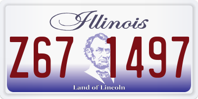 IL license plate Z671497