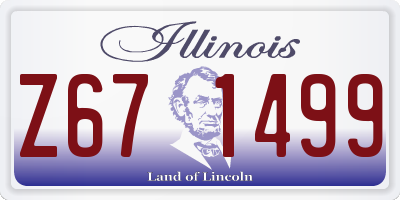IL license plate Z671499