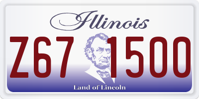 IL license plate Z671500