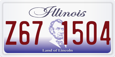 IL license plate Z671504