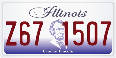 IL license plate Z671507