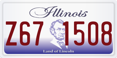 IL license plate Z671508