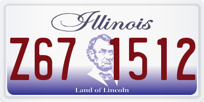 IL license plate Z671512