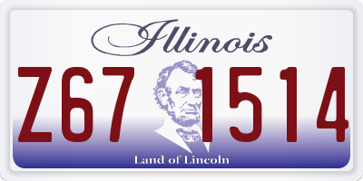 IL license plate Z671514