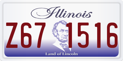 IL license plate Z671516