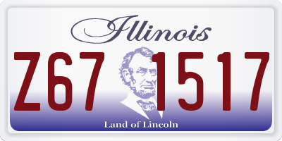 IL license plate Z671517