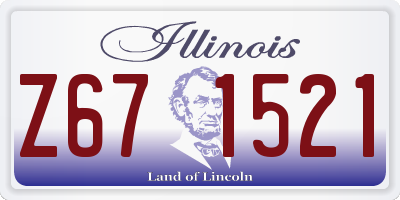 IL license plate Z671521