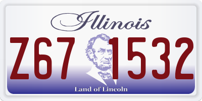 IL license plate Z671532