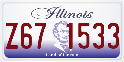 IL license plate Z671533