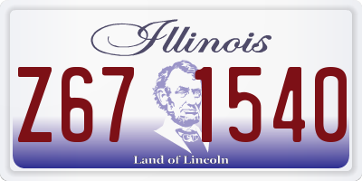 IL license plate Z671540
