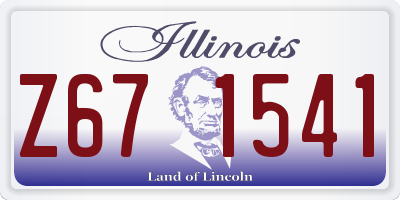 IL license plate Z671541