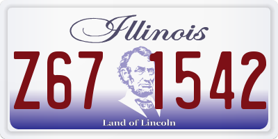 IL license plate Z671542