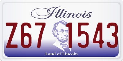 IL license plate Z671543