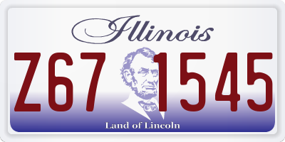 IL license plate Z671545