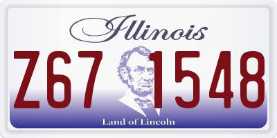 IL license plate Z671548