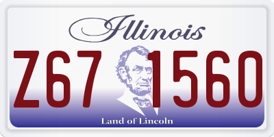 IL license plate Z671560