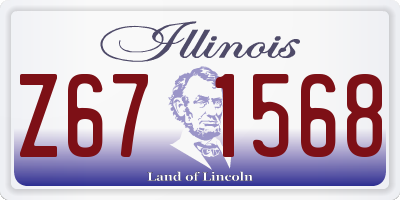 IL license plate Z671568