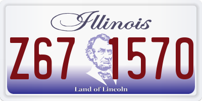 IL license plate Z671570