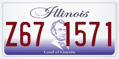 IL license plate Z671571