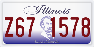 IL license plate Z671578