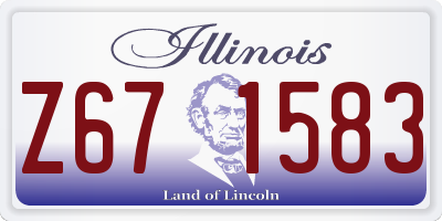 IL license plate Z671583