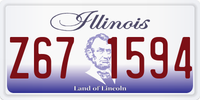 IL license plate Z671594
