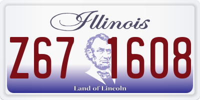 IL license plate Z671608