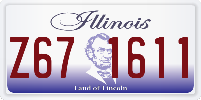 IL license plate Z671611