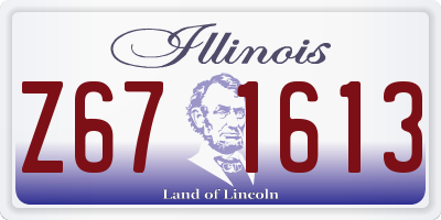 IL license plate Z671613