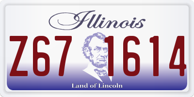 IL license plate Z671614