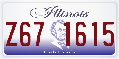 IL license plate Z671615