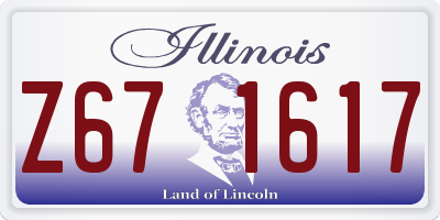 IL license plate Z671617